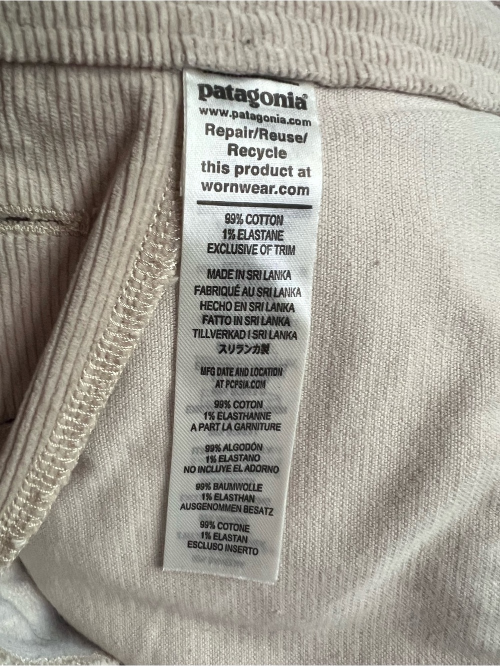 Patagonia Women's Sz 8 Stand Up Cropped Corduroy Overalls in Beige/Tan Wide Leg - Picture 13 of 15